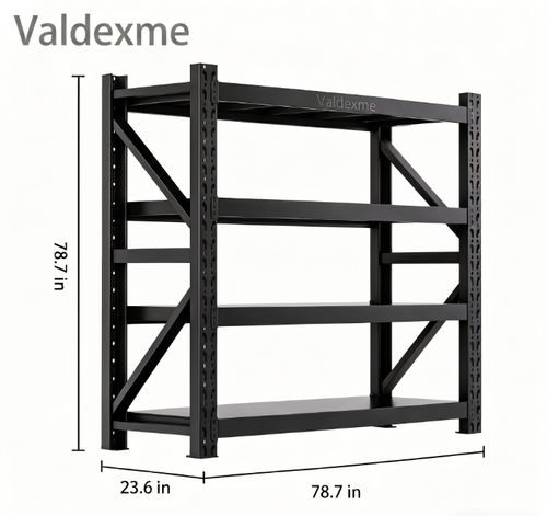 Valdexme  Heavy-Duty Garage Shelving Unit — 4-Tier Boltless Steel Rack | 6000 LBS Capacity | 79"W×24"D×79"H