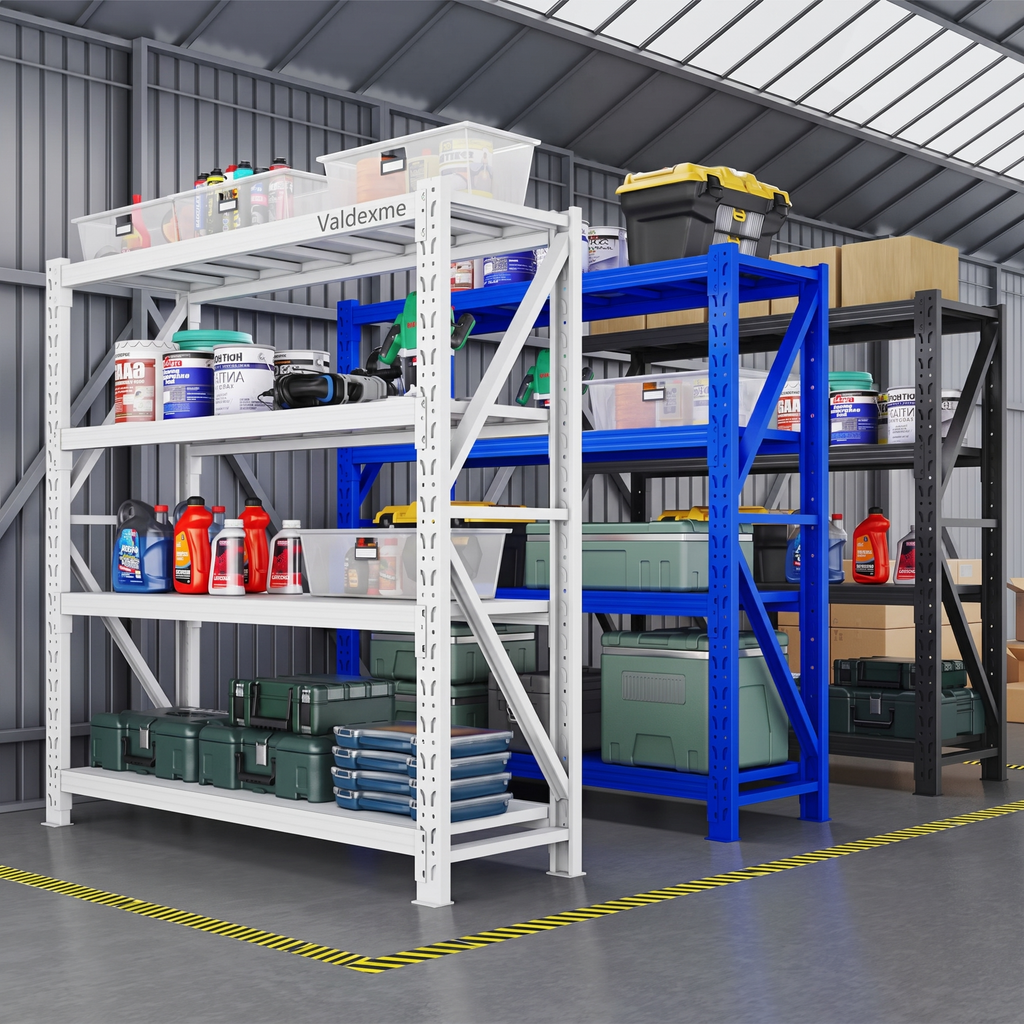 Valdexme  Heavy-Duty Garage Shelving Unit — 4-Tier Boltless Steel Rack | 6000 LBS Capacity | 79"W×24"D×79"H