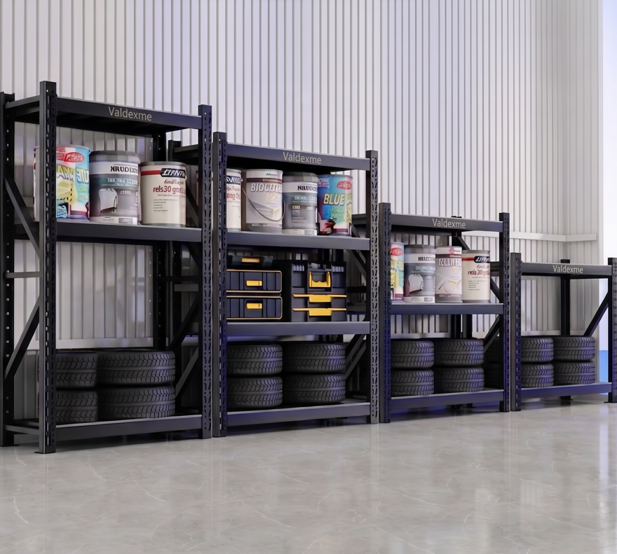 Valdexme  Heavy-Duty Garage Shelving Unit — 4-Tier Boltless Steel Rack | 6000 LBS Capacity | 79"W×24"D×79"H